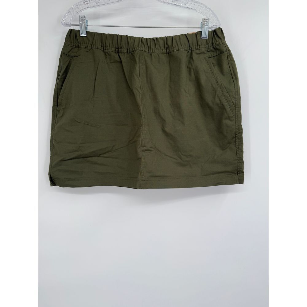 Prana Double Peak Skort Green Womens 12 Mid Rise Lightweight Ripstop Pockets